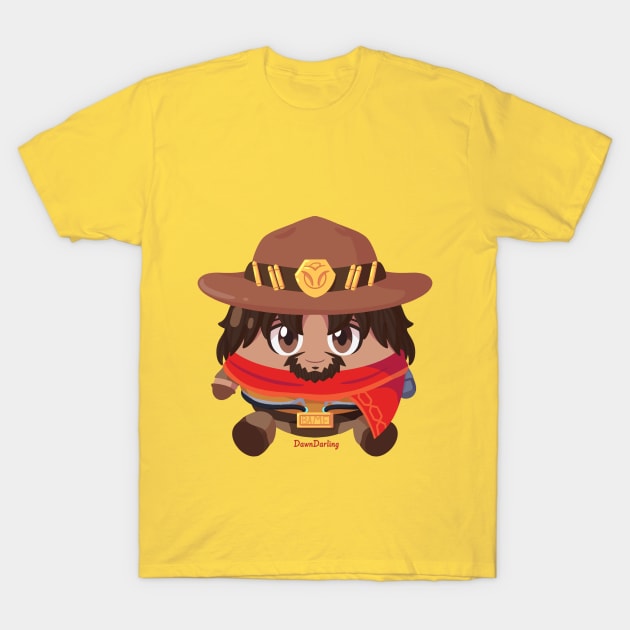 Round McCree - OW T-Shirt by DawnDarling